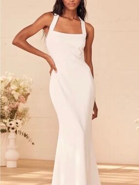 NWT Pure Romance White Mermaid Maxi Dress Lulus